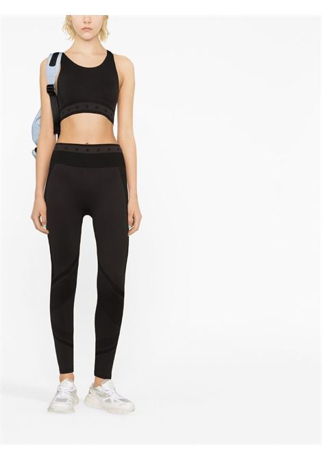 black Golden Goose logo-underband racerback crop top  GOLDEN GOOSE | GWP01363-P00109990289